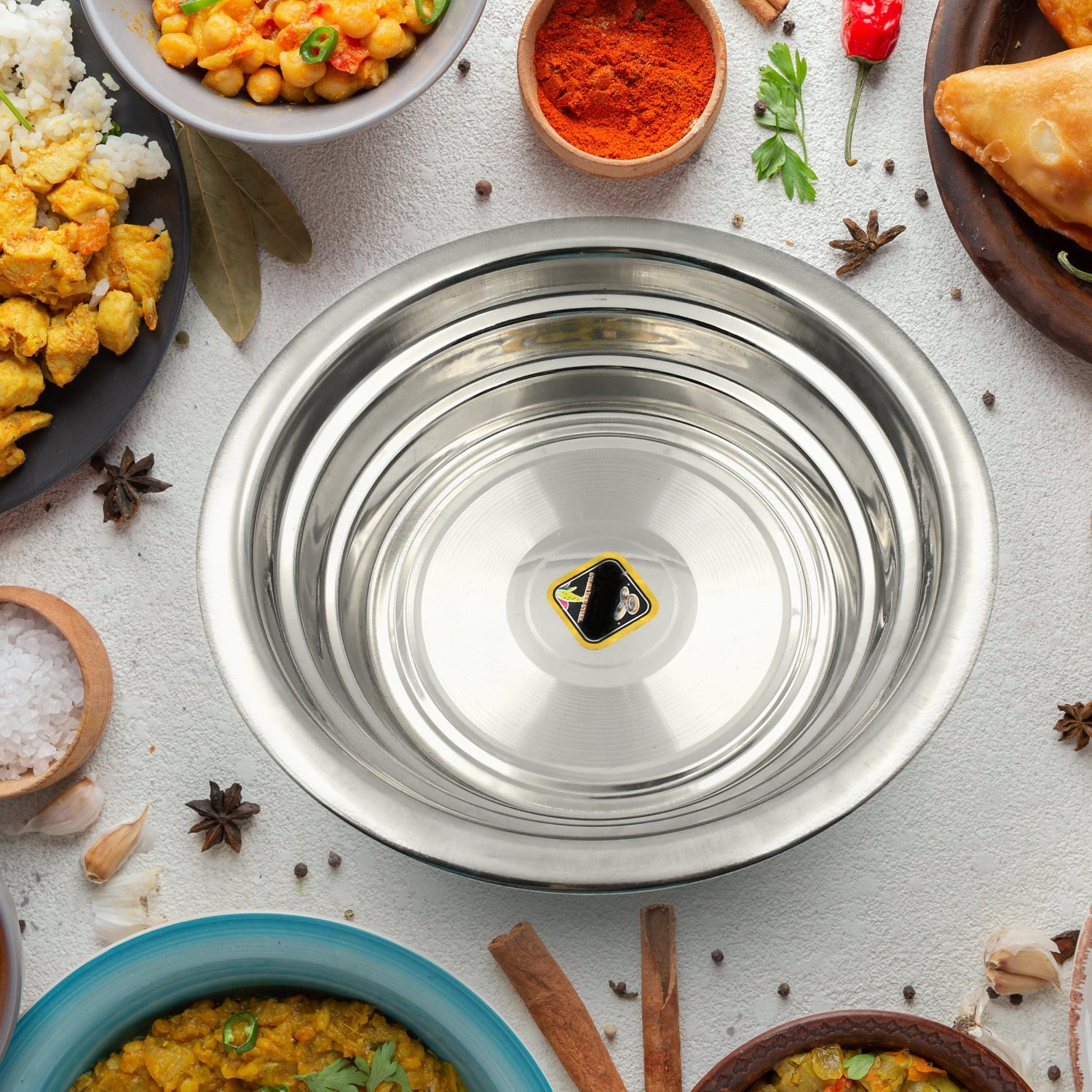 3348 Multipurpose Stainless Steel Bowl/ Plate Stainless Steel Snacks Serving Bowl/Plate| Set of 1 Small Bowl/Plate| 20 cm| Design Steel Plate| Steel Deep Plate Breakfast Serving Plate| Steel Halwa Plate For Kitchen Tool (1 Pc) 3348 Multipurpose Stainless Steel Bowl/ Plate Stainless Steel Snacks Serving Bowl/Plate| Set of 1 Small Bowl/Plate| 20 cm| Design Steel Plate| Steel Deep Plate Breakfast Serving Plate| Steel Halwa Plate For Kitchen Tool (1 Pc)